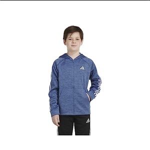 Adidas Boys NWT Full-Zip Hoodie – Size Small – $50 Retail BRAND NEW W TAGS